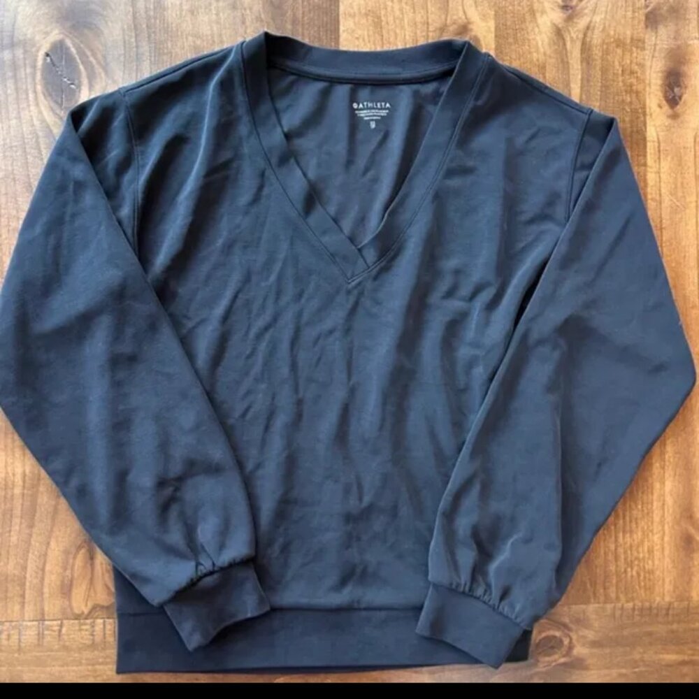 Athleta V-Neck black top‎ size XS